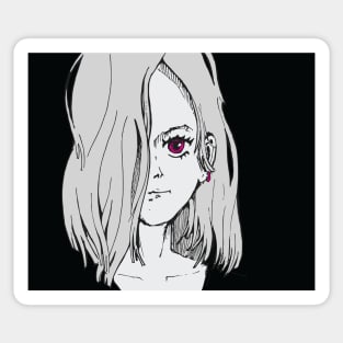 Portrait girl Sticker